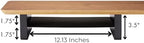Walnut Monitor Stand for Desk (44 Inch) Large Monitor Stands for 2 Monitors, Desk Shelf for Top of Desk Walnut Monitor Shelf - Image 5