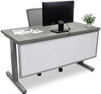 OBEX Polycarbonate Table Mounted Modesty Panel Easy Install Privacy Shields for Reception, Office, and Student Desk, 24" x 66", White by OBEX