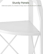 CHOEZON 6-Tier Industrial Corner Shelf, 71.2" Corner Storage Stand, Plant Stand Display Shelf, Corner Bookcase for Bedroom, Living Room, Home Office, White TCJ11WB - Image 5