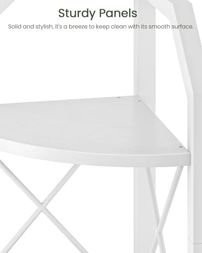 CHOEZON 6-Tier Industrial Corner Shelf, 71.2" Corner Storage Stand, Plant Stand Display Shelf, Corner Bookcase for Bedroom, Living Room, Home Office, White TCJ11WB - Image 5