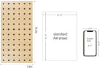 2 Pack Beige Wooden Pegboard Modular Wall Organizer - Image 5