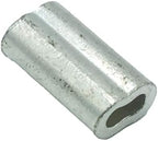 MIL-SPEC Tin Plated Copper Swage Sleeves Clip & Ferrules (1/4 inch) – Oval Duplex Wire Rope Cable Crimping Loop Fittings (Pack of 10) - Image 2