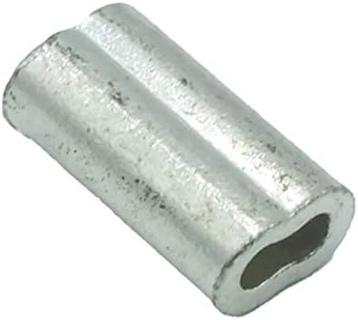 MIL-SPEC Tin Plated Copper Swage Sleeves Clip & Ferrules (1/4 inch) – Oval Duplex Wire Rope Cable Crimping Loop Fittings (Pack of 10) - Image 2
