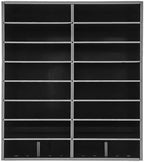 16 Slot Mail Sorter Organizer, Wood Literature Organizer Student Mailbox for Classroom, Desktop File Paper Storage Rack for Office Home School - 20" L×11.8”W×22.3“H (Black, 16-Compartment) - Image 3