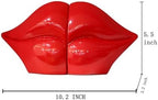 Unique Red Lips Decorative Bookends for Home Office Shelves Decor - Image 3