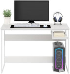 Furinno Moretti 45-Inch Wide Metal Frame Desk, Solid White - Image 4