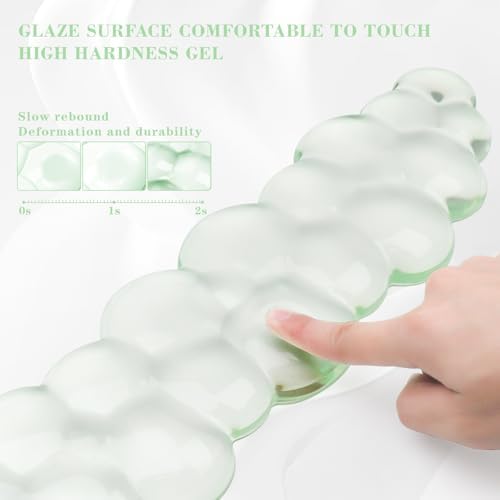 Gel Cloud Keyboard and Mouse Wrist Rest, Cute Wrist Support and Arm Support Rest for Typing Pain Relief，Suitable for Office/Computer/Laptop/Gaming Set-Green - Image 4