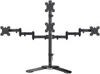Suptek Quad LED LCD Monitor Stand up Free-Standing Desk Stand Extra Tall 31.5" Pole Heavy Duty Fully Adjustable Mount for 4 (3+1) / Four Screens up to 27 inch (ML6864) by suptek