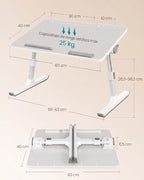 SONGMICS Laptop Bed Desk, Adjustable Lap Desk for Bed with 8 Heights - Image 5