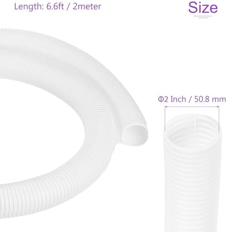 DMiotech 6.6ft Wire Loom Split Tubing 2 Inch(50.8 mm) ID White - Image 3