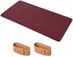 Double-Sided Desk Mat, 2.5mm Composite, Burgundy+Cork, 90x45cm, w/Strap by Unknown