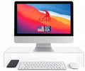 Azar 515360 Acrylic Monitor Stand Riser – Made in USA Laptop stand and Monitor Riser Acrylic Monitor Stand Riser Clear Laptop Stand for Desk Ergonomic Display Riser, Clear (21-Inch-Luxury Handcrafted) by AzarDisplays