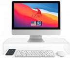 Azar 515360 Acrylic Monitor Stand Riser – Made in USA Laptop stand and Monitor Riser Acrylic Monitor Stand Riser Clear Laptop Stand for Desk Ergonomic Display Riser, Clear (21-Inch-Luxury Handcrafted) by AzarDisplays