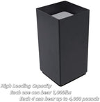 Square Steel Riser, 3.97-4.72 Inch Height, Fits 2.26 Inch Leg, 4Pcs Black - Image 4