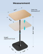Viozon Floor Laptop Stand for Bed,Laptop Table, Small & Portable Standing Desk with Adjustable Height 26.7"-36.62", Quick Installation for Office,Conference Room,Living Room,Home Office,Bed/Sofa Side - Image 3