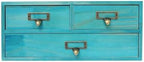 4-Piece Desktop Drawers Stackable Wood Desktop Cabinet with 3 Drawers Tabletop Storage Organization Box Drawer Cabinet for Bedrooms, Offices, Dormitories, Kitchens (Blue) - Image 4