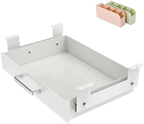 GOME Under Desk Pull-Out Drawer - Storage Organizer Office Mounted, Easy Slide-Out Pencil Drawer for Saving Space, Ideal for Sit-Stand Workstation (For 1.2" Support Bar Under Desk) by GOME