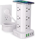 Power Strip Tower with Wireless Charger, Surge Protector with 12 Outlets by Unknown