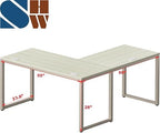 SHW 55 x 60 Commercial-Grade L-Shape Corner Office Computer Desk, Maple - Image 3
