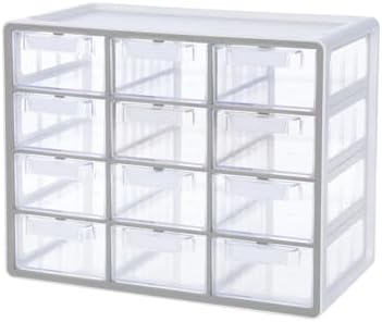 Blue Ginkgo 12-Drawer Storage Cabinet Organizer, Grey, Made in Korea by BLUEGINKGO