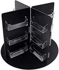 Marketing Holders Rotating Business Card Holder Clear Acrylic Black PVC Backing 24 Slot Counter Display for 3.5" x 2" Gift Cards in Retail Stores and Salons by MarketingHolders