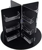 Marketing Holders Rotating Business Card Holder Clear Acrylic Black PVC Backing 24 Slot Counter Display for 3.5" x 2" Gift Cards in Retail Stores and Salons by MarketingHolders