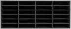 24 Slot Mail Sorter Organizer, Wood Literature Organizer Student Mailbox for Classroom, Desktop File Paper Storage Rack for Office Home School - 39.4"L×11.8”W×16.5“H (Black, 24-Compartment-A) - Image 3