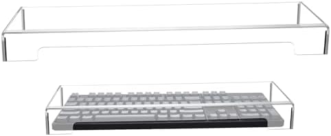 Gadpiparty Clear Acrylic Keyboard Cover Protector Full Size Keyboard Cover for Home Office 18.70 X 6.10 X 1.96 in Dust Water and Spill Protection Easy to Clean 1 Pack by Gadpiparty