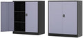 Fesbos Metal Storage Cabinet-36” Tall Steel File Cabinets with Lockable Doors and Adjustable Shelves-Black&Gray Steel Storage Cabinet for Home Office, School, Garage by Fesbos