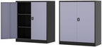 Fesbos Metal Storage Cabinet-36” Tall Steel File Cabinets with Lockable Doors and Adjustable Shelves-Black&Gray Steel Storage Cabinet for Home Office, School, Garage by Fesbos