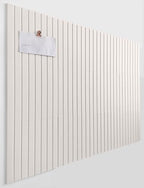 Slated Felt Bulletin Board Tiles | Cork Board Alternative for Walls | Wall Panels for Office & Home Decor | Aesthetic Pinboard & Photo Board | 12-Pack (11.8" x 11.8") with Adhesive | Beige by DesignerManufacturerofInnovativeBulletinBoardSolutionsforHomeOffice