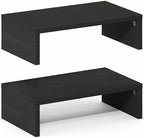 Set of 2 Stackable Separable Laptop Stand for Desk, Desk Organizers and Accessories, Dual Monitor Riser, for Office Desk Accessories, Office Supplier, Monitor Stand Riser, Espresso - Image 4