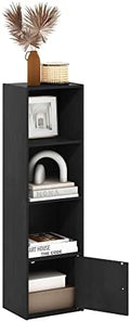 Furinno Luder Shelf Bookcase with 1 Door Storage Cabinet, Blackwood by Furinno-FitsYourSpaceFitsYourBudget
