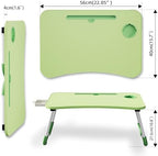 Lap Desk Bed Trays for Eating and Laptops Breakfast in Bed Tray for Sofa/Couch/Study/Reading/Writing with Cup Holder/Drawer On Low Sitting Floor Large Portable Foldable (Green) - Image 4