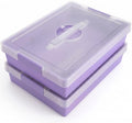 2-Pack Craft Organizers and Storage Box with Removable Tray, Portable Project Case with Handle and Lid, 2-Tier Art Supply Organizer, Document File Box for A4 Paper, Scrapbook, 5-Quart by Mickiewicz