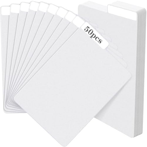 50 Pieces Comic Book Dividers with Tabs,Patient Divider Cards,Card Dividers Comic Book Boards for Storage Boxes 11.22 X 7.24 Inche by Pyrrhiax