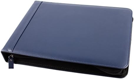2Fold Zippered Business Checkbook Binder - 7 Ring Binder for Business Checks with Built-in Organizer and Card Case - PU Leather Portfolio for up to 600 3-Up Checks (Blue) - Image 7