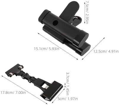 Operitacx Rotatable Paper Copy Holder Clip with Double Sided Metal Clips, Portable Artist Easel Brush Organizer and Copy Holder for Office Tasks and Outdoors, Stable Structure with 360° - Image 2