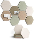 Fluxynara 8-Pack Hexagon Felt Bulletin Board Tiles, Linen Dusk by FLUXYNARA
