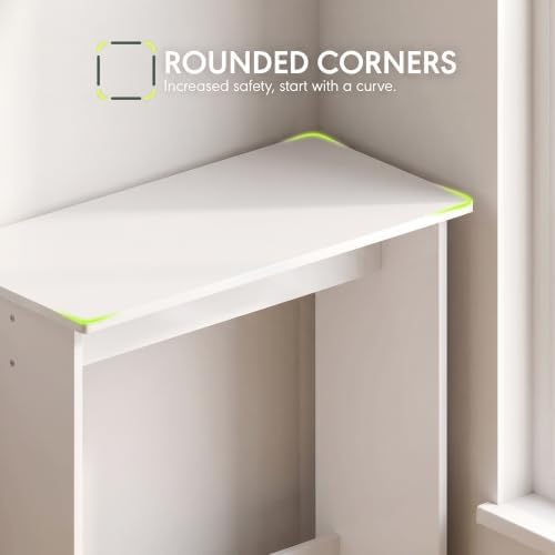 Furinno Simplistic Study Table, White - Image 5