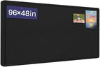 Extra Large Bulletin Board 96" x 48", Felt Pin Board, Black by Hrrtyueg