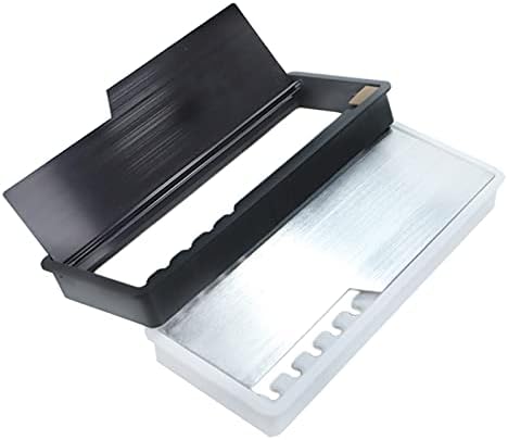 Computer Wire Cable Hole Cover Grommets， Alloy Desk Cable Grommet Rectangular Threading Box with Wire Clip Holder Table Outlet Line Hole Cover Office Furniture Hardware(Black) - Image 3