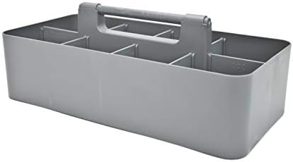 -Bulk Large Portable Caddy DIY Dividers, 8 Compartments, School Office,Portable Basket with Handle Storage Organizer Modern Made in USA (10 PACK, Orion Gray) - Image 4