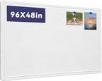 Extra Large Bulletin Board 96" x 48", Felt Pin Board, Warm White by Hrrtyueg