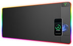 Wireless Charging Mouse Pad Gaming, 31.5"x15.8" Large Desk Mat, Waterproof by abcmat