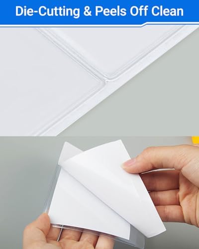 40 PCS Clear Self Adhesive Plastic Label Pockets, Top Loading Business & Library Index Card Holders, Peel and Stick Sleeves for Storage Bins, Totes, Binders and Drawers (8.5 x 11 Inch) - Image 5