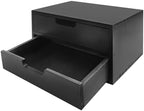 Wooden Desktop Drawer Organizer,with 10 Drawers,Tabletop Storage Cabinet Box Drawers,Modern Desk Craft Organization for Home,Office,Bedroom,Compact Size 24.8x17cm (Black) - Image 7
