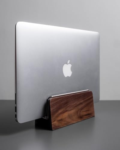 Raico Verical Laptop Stand MacBook Walnut Wood Dual Laptop Vertical Setup Holder Stand (Walnut Wood, Single Slot | Adjustable) - Image 6