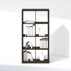 Furinno Simple 8-Cube Storage Organizer, Display Shelf, Dark Oak - Image 6