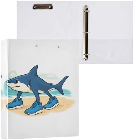 ALAZA Tralalero Tralala Meme Italian Brainrot Shark 4 3 Ring Binder 1.5 Inch Three Ring Office Binders w/clipboard & 3 Pockets, Hold 200 Sheets, 2 pcs - Image 3